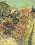 Vincent Van Gogh Garden Behind a House (nn04) USA oil painting reproduction